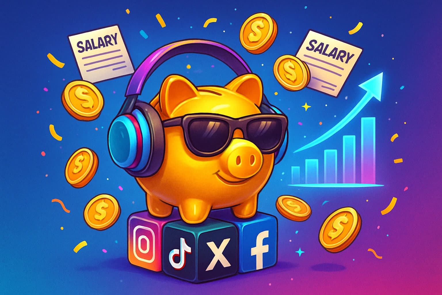 Social media management salary dashboard